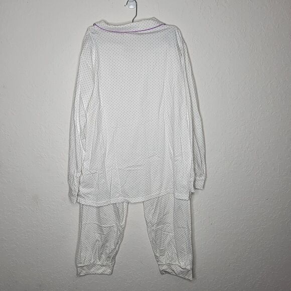 Keyocean Purple Polka Dot Long Pajama Set XXL NEW - Picture 9 of 9
